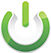 Power icon for alarm outlet