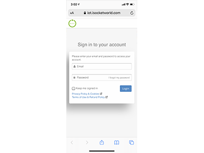 How to install Progressive Web App (PWA) for iSocket IoT Portal on iPhone - Step 1